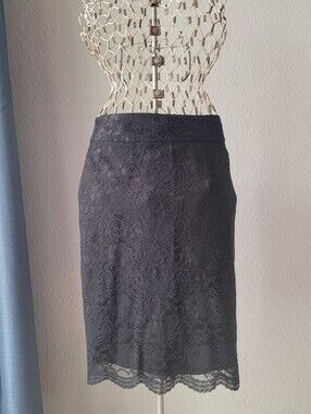 Banana Republic Black  Lace Pencil Skirt size 10